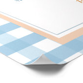 Pompoen Boho Blue Gingham Verjaardag Time Capsule Poster (Hoek)