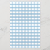 Pompoen Boho Blue Gingham Wensen voor Baby (Achterkant)