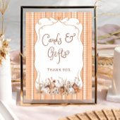 Pompoen Boho Floral Baby shower Kaarten en geschen Poster