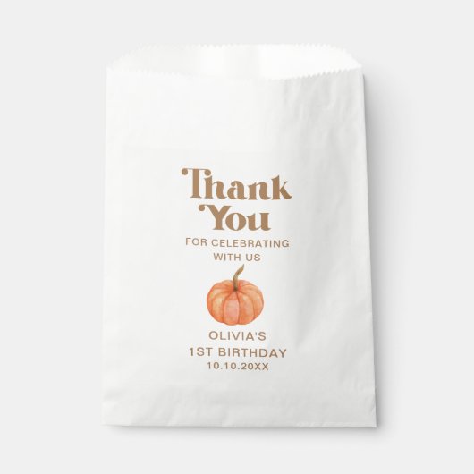 Pompoen Boho Herfst Dank u Verjaardag Bedankzakje (Voorkant)