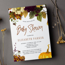 Pompoen boho herfst geslachtsneutrale babyshower