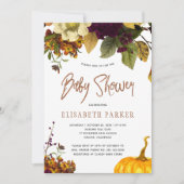 Pompoen boho herfst geslachtsneutrale babyshower kaart (Voorkant)