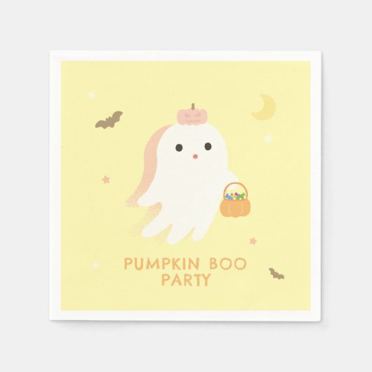 Pompoen Boo Feest Papieren Servetten (Voorkant)