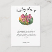 Pompoen boog baby shower - display douche informatiekaartje (Voorkant)