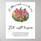 Pompoen boog baby shower Late nacht luiers Poster (Voorkant)