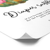 Pompoen boog baby shower Luier Raffle spel Poster (Hoek)