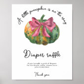 Pompoen boog baby shower Luier Raffle spel Poster (Voorkant)
