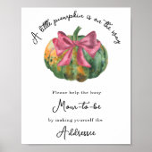 Pompoen boog baby shower Moeder om geadresseerd te Poster (Voorkant)