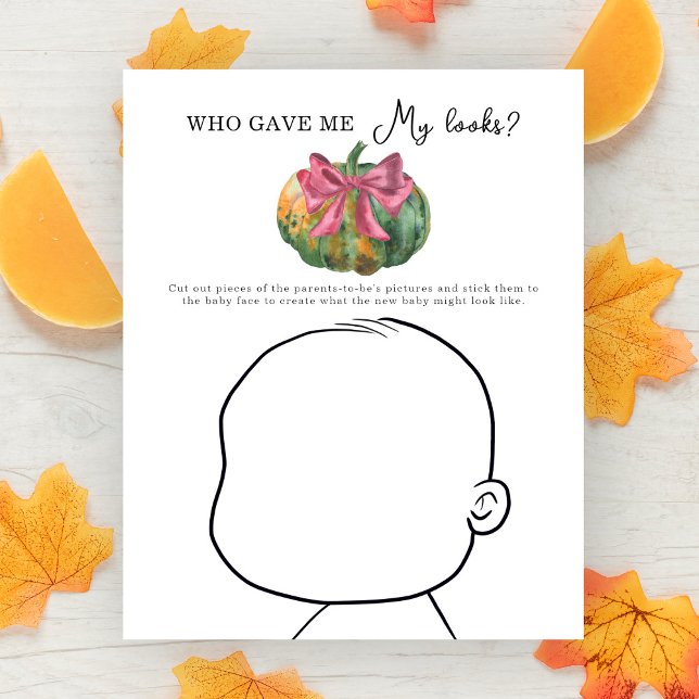 Pompoen boog baby shower Wie gaf me mijn looks? (Creator heeft geüpload)