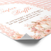 Pompoen Boog Bloemend Luier Raffle Tafelbord Poster (Hoek)