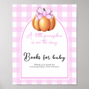 Pompoen boog boog baby shower Boeken voor baby Poster