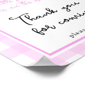 Pompoen boog boog baby shower - Dank u Poster (Hoek)