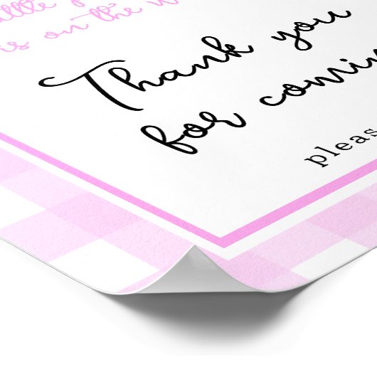 Pompoen boog boog baby shower - Dank u Poster (Hoek)