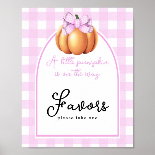 Pompoen boog boog baby shower Favors Poster (Voorkant)