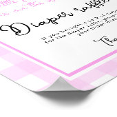 Pompoen boog boog baby shower Luierspel Poster (Hoek)