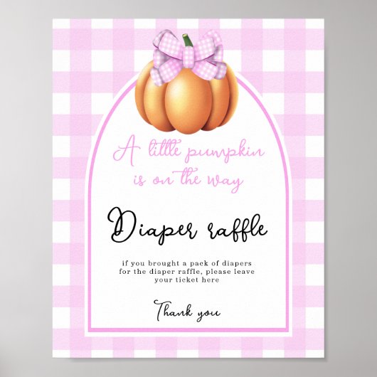 Pompoen boog boog baby shower Luierspel Poster (Voorkant)