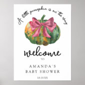 Pompoen boog herfst welkom baby shower feest poster (Voorkant)