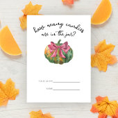 Pompoen boog Raad hoeveel snoepjes spel Informatiekaartje