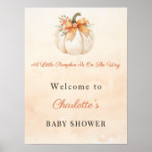 Pompoen Boog Welkom Baby Shower Poster (Voorkant)