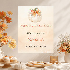 Pompoen Boog Welkom Baby Shower Poster