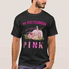 Pompoen Borstkanker In oktober draag we roze T-shirt
