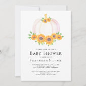 Pompoen Botanische Koppels Baby shower Kaart (Voorkant)