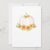 Pompoen Botanische Koppels Baby shower Kaart (Achterkant)