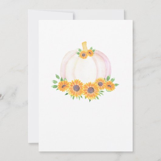 Pompoen Botanische Koppels Baby shower Kaart (Achterkant)