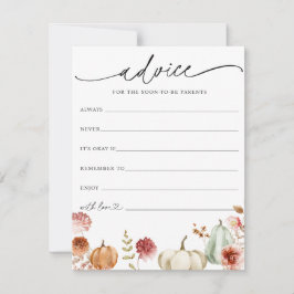 Pompoen Bourgogne Bloemen Baby Advies Kaart