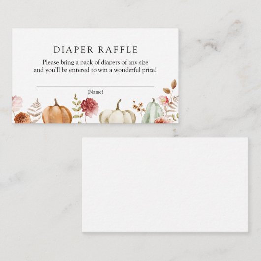 Pompoen Bourgogne Bloemenluier Raffle Informatiekaartje (Voorkant / Achterkant)