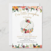 Pompoen Bourgogne gouden bloem elke leeftijd verja Kaart (Voorkant)