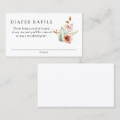 Pompoen Bourgogne Luier Raffle Behuizing Kaart Visitekaartje (Voorkant / Achterkant)