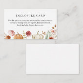 Pompoen Bourgondië Bloemige Douche Enclosure Kaart (Voorkant / Achterkant)