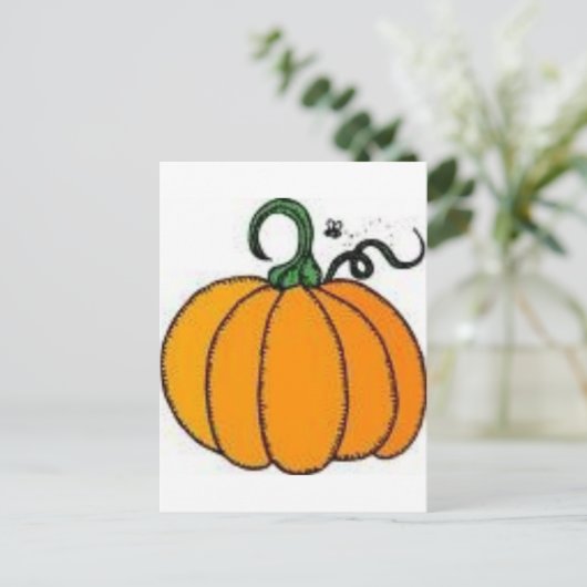 pompoen briefkaart (Staand voorkant)