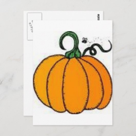pompoen briefkaart (Voorkant / Achterkant)