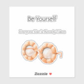 Pompoen Bril Wees Jezelf Sticker (Vel)