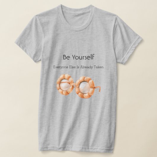 Pompoen Bril Wees Jezelf T-shirt (Laagn)
