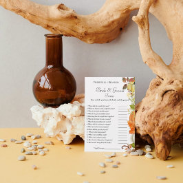 Pompoen bruid & bruidegom trivia vrijgezellenfeest aankondiging