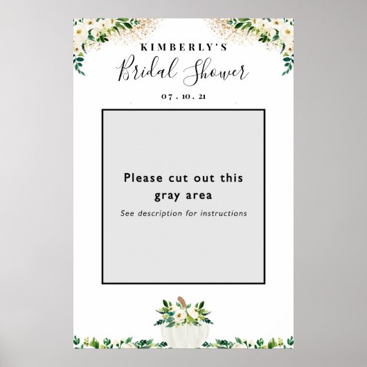 Pompoen Bruidsfeest Fotohokje Frame Prop Poster (Voorkant)