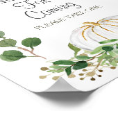 Pompoen Bruiloft Borrel Dank je voor je komst Poster (Hoek)