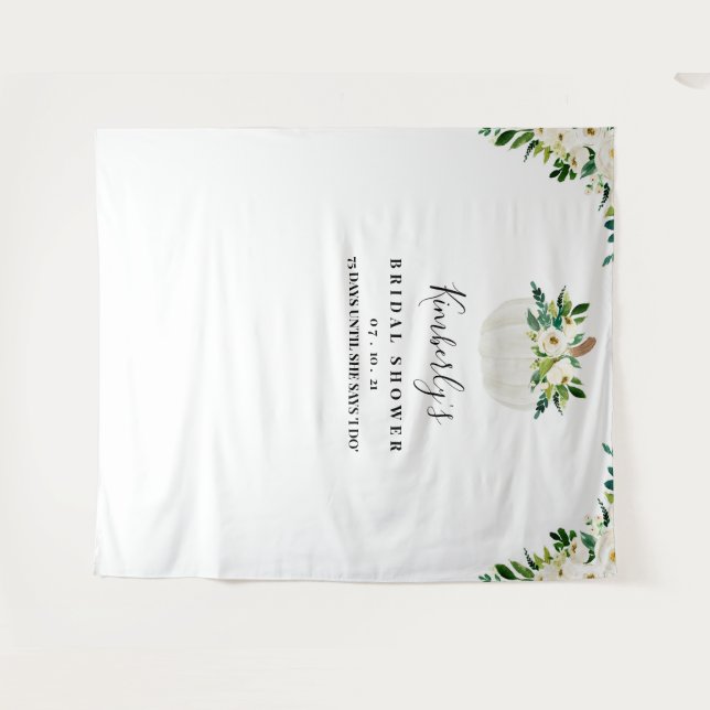 Pompoen Bruiloft Feest Achtergrond, Fotohokje Prop Wandkleed (Voorkant (horizontaal))