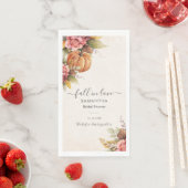 Pompoen Bruiloft Feest Herfst in Liefde Herfstblad Servet (Insitu)