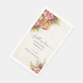 Pompoen Bruiloft Feest Liefde in de herfst Herfstb Servet (Hoek)