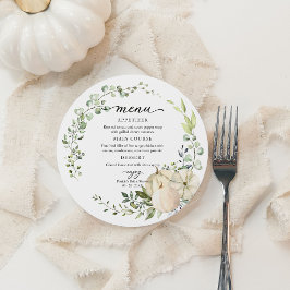Pompoen Bruiloft Feest Ronde Menu Kaart