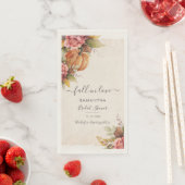 Pompoen Bruiloft Feest Verliefd Worden Herfstblade Servet (Insitu)