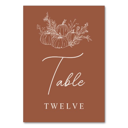 Pompoen bruiloft kaart (Voorkant)