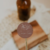 Pompoen bruiloft ronde sticker