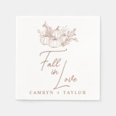 Pompoen bruiloft servet (Voorkant)