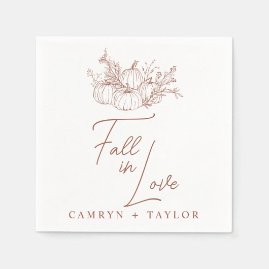Pompoen bruiloft servet (Voorkant)
