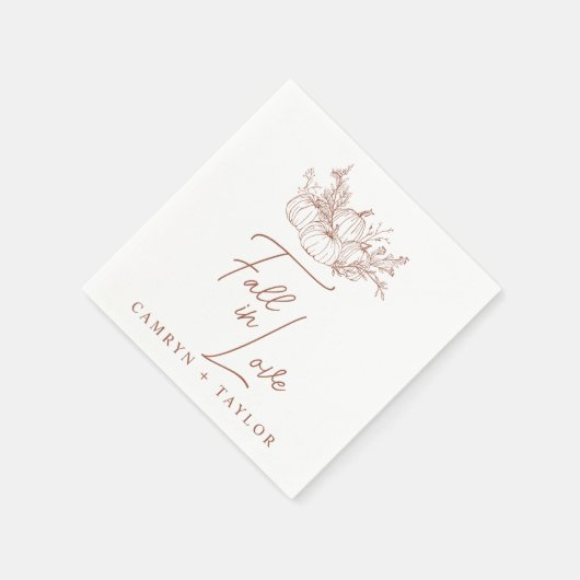 Pompoen bruiloft servet (Hoek)